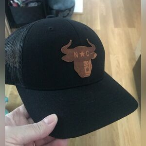 BRANDED BILLS Durham Bull City NC Leather Patch SNAPBACK TRUCKER HAT